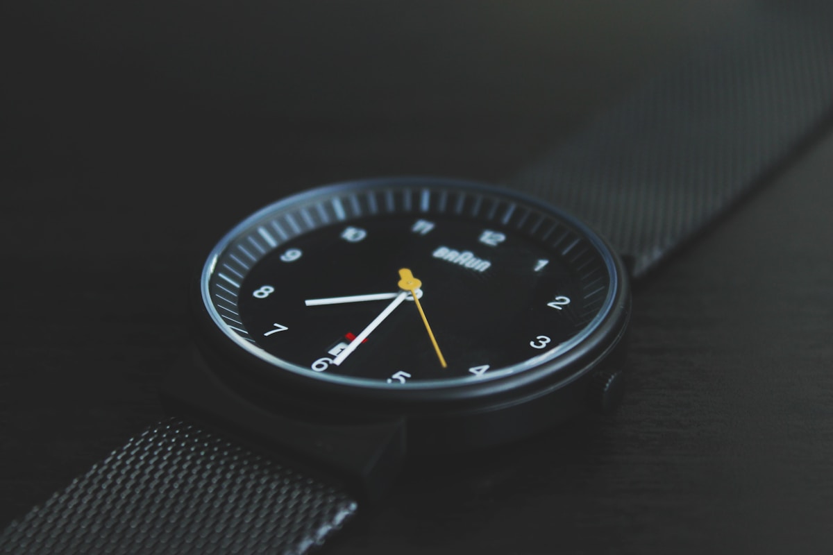 Wristwatch dial detail